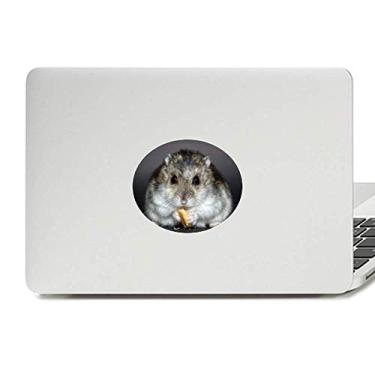 Imagem de Adesivo de notebook com emblema de animal de estimação de Hamster Animal Rat Pet Cute Eat
