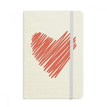 Imagem de Caderno de desenho de coração para dia dos namorados, capa dura em tecido oficial