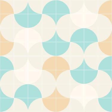 Imagem de Papel De Parede Kantai Oba - Formas Geométricas Azul E Cinza