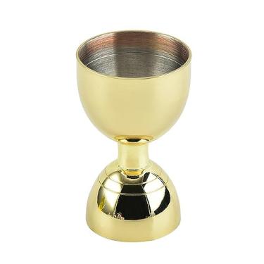 Imagem de Jigger de aço inoxidável, 59 g, 28 g, copo medidor de coquetel com medidas internas, ferramentas de medição de álcool, jigger duplo, ferramentas de bartender, ouro