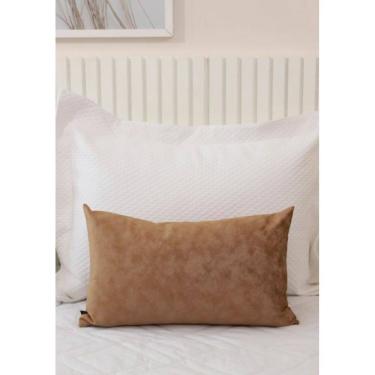 Imagem de Almofada retangular Veludo Caramelo