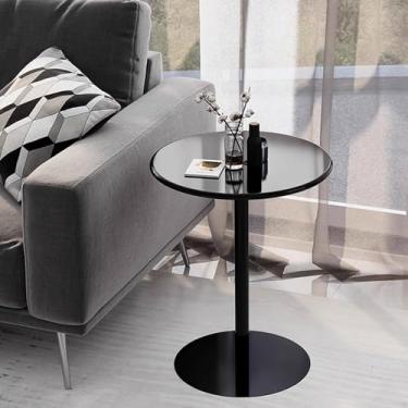 Imagem de Mesa de bistrô pequena mesa de centro de cozinha, mesa de jantar redonda de metal, mesa de coquetel, mesa de pub de topo alto com base estável, mesas laterais modernas