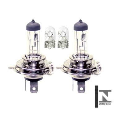 Imagem de Kit Lâmpada Farol Alto/Baixo H4 12v T10 Pingão Lanterna P43T - AVIONIX