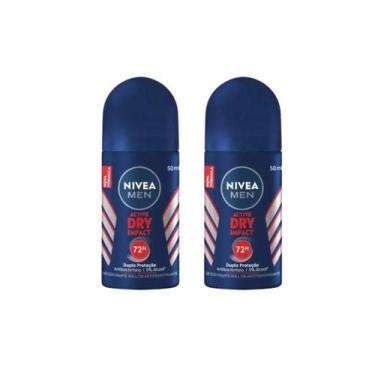 Imagem de Desodorante Roll-On Nivea 50Ml Masc Dry Impact - Kit C/2Un