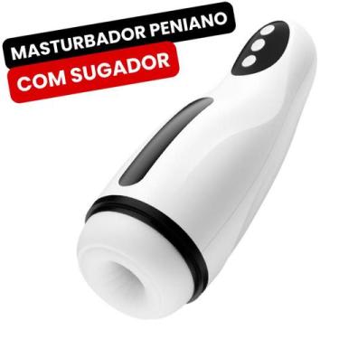 Imagem de Masturbador Masculino Automático Com Sugador Para Pênis Vai e Vem Pote