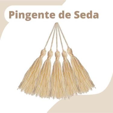 Imagem de Pingente De Seda Tassel - Franja - Bege Natural - Com 20 Unidades - Ny