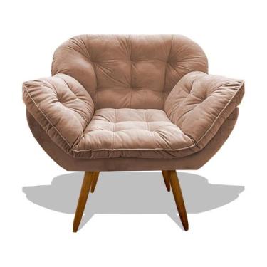 Imagem de Poltrona Miami Cadeira Robusta Pés Palitos Fibra Silicone Sala De Esta