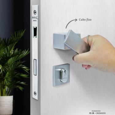 Imagem de Fechadura Para Porta Banheiro Mola De Retorno Mz880 St2 55 R206 Cromad