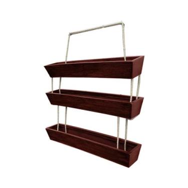 Imagem de Kit 3 Vaso Jardim Vertical Horta Floreira 100cm Polietileno - BGPLASTI