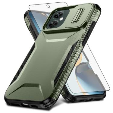 Imagem de Asuwish Capa de telefone para OnePlus Nord N30 5G/CE 3 Lite com protetor de tela e capa de câmera deslizante Acessórios para celular Oppo K11x/One Plus 1 1+ N 30/CE3 masculino verde exército