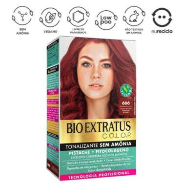 Imagem de Tonalizante Bio Extratus  666 Louro Escuro Vermelho Intenso