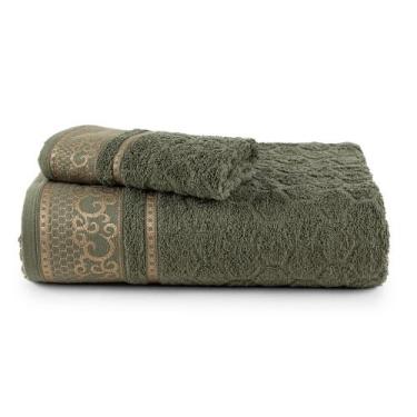 Imagem de Kit De Toalhas Banho e Rosto Eudora Oliva - MTR ENXOVAIS LTDA