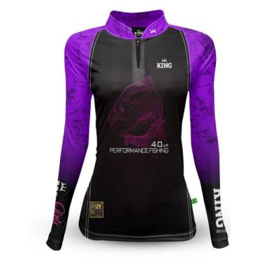 Imagem de Camisa de Pesca Feminina Tamba Modelo Novo King Proteção Solar UV50+ -