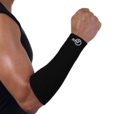 Imagem de Manguito Antebraço Vôlei Brac7 Curto Tm7 Preto, G