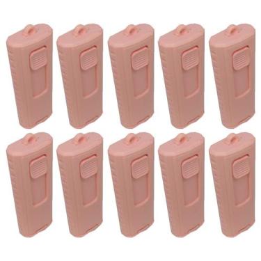 Imagem de 10 Carimbos Automaticos Pocket Stilo 20 - Sem Gravação, Rosa