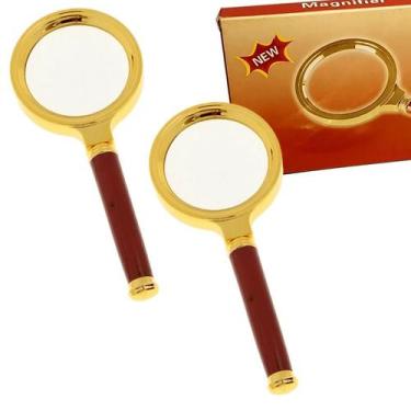 Imagem de Kit 2 Lupas De Mão Luxo Lente Aplicações 10x 60mm MF60 - JIAXI