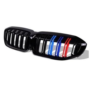 Imagem de Grade Frontal BMW Black Piano e 3 cores 320 330 340 GP Sport - Veon