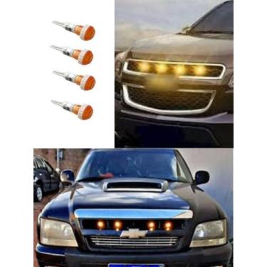 Imagem de Kit Com 4 Mini Luz Led De Grade Para Camionetes Saveiro S10 Ranger Mon