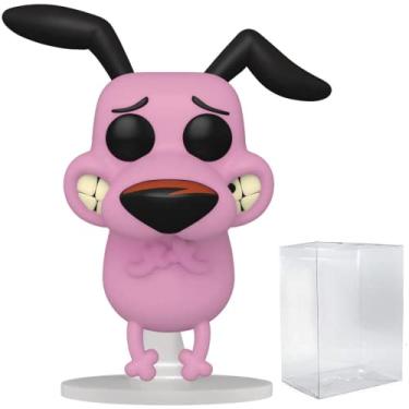 Imagem de POP Cartoon Network – Boneco de vinil Funko Pop! Coragem, o Cão Covarde (incluído com capa protetora compatível com POP Box), multicolorido, 9,5 cm