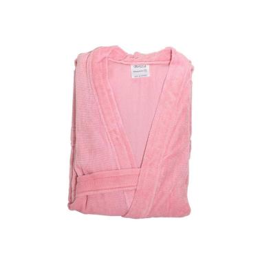 Imagem de Roupão Veludo Plus Size Briza Rosa 3008 Tamanho Ggg