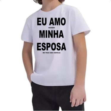 Imagem de Camiseta Infantil Amo esposa e cerveja - Alearts, 2