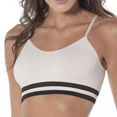 Imagem de Sutiã Top Jil Ultraleve Sem Espuma e Sem Aro Demillus 061161, Pérola, 