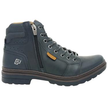 Imagem de Coturno Masculino Casual em Couro Free Way Gor-X com Zíper Lateral Duplo Conforto Estilo para o Dia a Dia