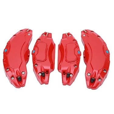 Imagem de Tampas de Pinça de Freio, 4 PCs 19 pol. 20in Alumínio Roda de Liga de Alumínio Tampa Pinça Dianteira e Traseira Capas de Pinça de Freio de Disco Substituição Tampa do