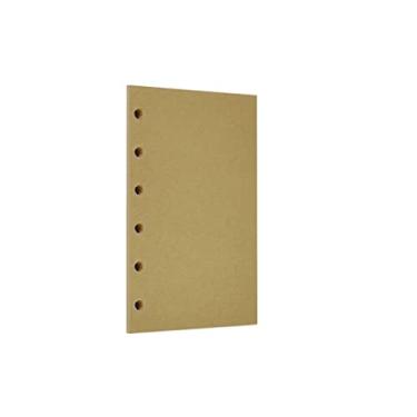 Imagem de Zelten 1 pacote A7 45 folhas/90 páginas, refil de papel kraft com folhas soltas para fichário de 6 furos, organizador pessoal, diário, agenda recarregável