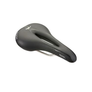 Imagem de Terry Selim feminino Butterfly Century Saddles, assento de bicicleta para mulheres, cobertura Fibra-Tek para equitação de longa distância, espuma/gel e camadas de absorção de choque - preto,
