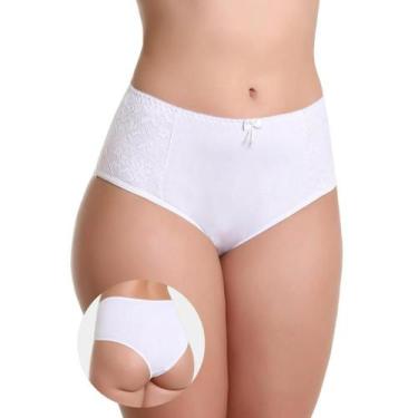 Imagem de Calcinha Dia a Dia IMI Lingerie Cós Alto Cintura Alta Em Microfibra Pó