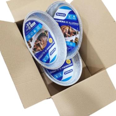 Imagem de Forma de Alumínio Descartável 4L Oval, Prática e Resistente - BOMPACK