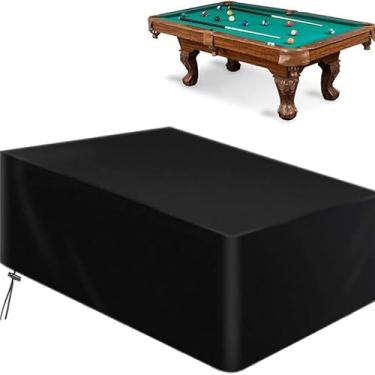 Imagem de GEMITTO Capa Para Mesa De Sinuca 2,4 Metros, Bilhar Ao Ar Livre Com Alças, Fivelas, Cordão, À Prova D'Água, 420D, 102 X 53 32 Pol., Preta