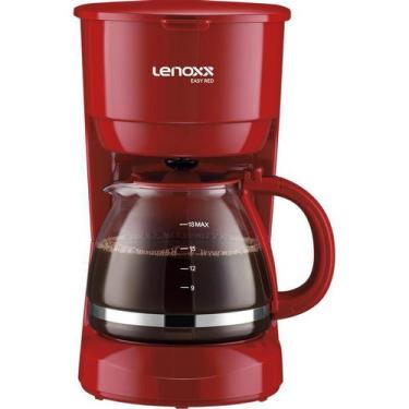 Imagem de Cafeteira Elétrica Lenoxx Easy Red 18 Cafés Vermelha 127V, 110V
