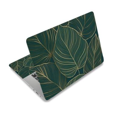 Imagem de PLIGREAT Decalques adesivos para laptop para laptop de 30.5 cm, 33.0 cm, 33.8 cm, 35.6 cm, 38.1 cm, padrão Monstera, universal, removível, à prova d'água, adesivo, adesivo, adesivo, netbook