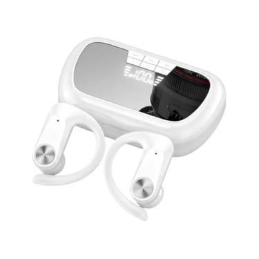 Imagem de Fones de ouvido Bluetooth sem fio TWS Fone de ouvido esportivo com som estéreo e microfone integrado Suporte para cartão TF-White