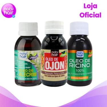Imagem de Kit Terapia Capilar Óleo de Rícino Ojon Alecrim Natuhair 60ml - Natuha