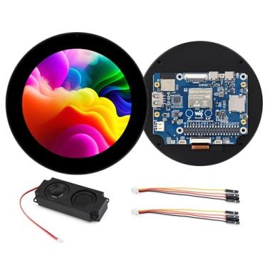 Imagem de ESP32-P4 8.6 cm W-F-I6 Placa de desenvolvimento de tela sensível ao toque redonda, 800 x 800, painel de vidro temperado, microfones duplos integrados, suporte W-F-i 6/BLE 5 (LE), suporta interação de