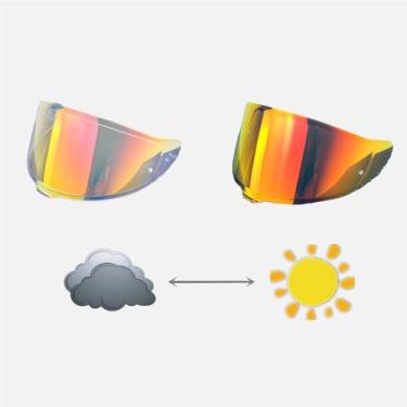 Imagem de Viseira fotocrômica para capacete SHOEI Z8, X15, RF1400, CWR-F2R, NXR2, X-SPR PRO, CWR-F2 Shield (Z8 Revo Red)