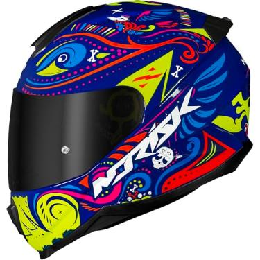 Imagem de Capacete Masculino Norisk Razor Circus Fechado Azul Moto (60)