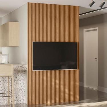 Imagem de Painel para TV Até 60 Polegadas Ripado Nature Fosco - Linea Brasil, Ma