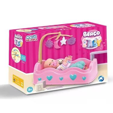 Imagem de Brinquedo Berço De Boneca Reborn com Mobille - Magic Toys