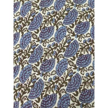 Imagem de Tecido estampado bloco à mão da Yard PRECUT 100% algodão 100% algodão tecido indiano leve para fazer tops de vestidos de verão Tecido indiano para artesanato Home Decore. (Design 113, 1 metro