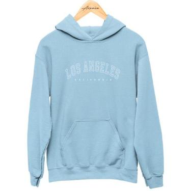Imagem de Moletom Los Angeles Canguru Estiloso e Confortável - NATIVA, Azul bebe