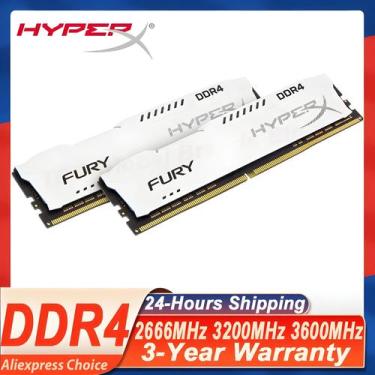 Imagem de Memória RAM HyperX DDR4 Branca 8GB 16GB 32GB 2400MHz 2666MHz 3200MHz 3