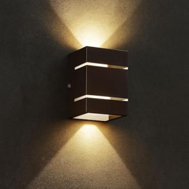 Imagem de Arandela Parede Alumínio 2 Focos 2 Frisos Bivolt Luminária Áreas Internas E Externas