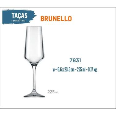 Imagem de 12 Taças Brunello 225Ml - Champanhe Espumante Frisante
