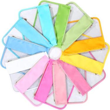Imagem de Bolsa com zíper, bolsa de maquiagem de nylon Sweetude, impermeável, 12
