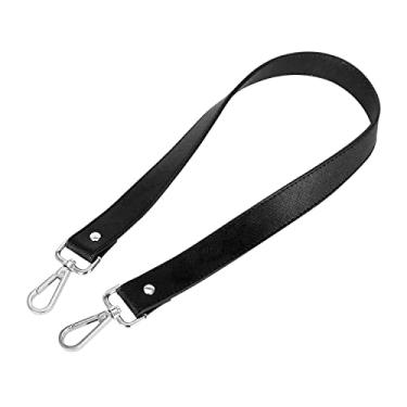 Imagem de VanEnjoy Bolsa de ombro com alça de substituição de couro de flor integral, ferragens douradas de 2,5 cm de largura, Fechaduras pretas e prateadas (padrão risscrosss), Length:26"
