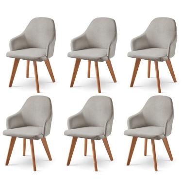 Imagem de Kit 6 Cadeiras para Sala de Jantar Manuela Cinza